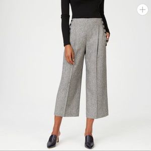Club Monaco Wool Cropped Wide Leg Sybill Pant